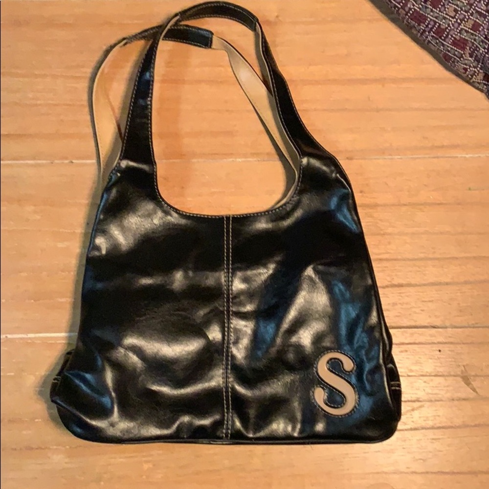 Retro Nine West “S” Monogram Satchel Purse